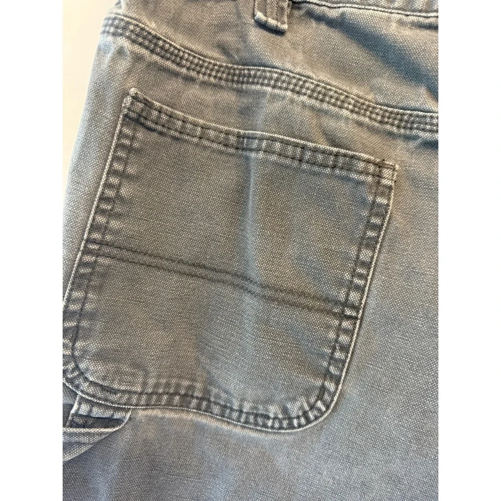 Wolverine Mens Carpenter Shorts Gray Canvas Utility Workwear Size 34